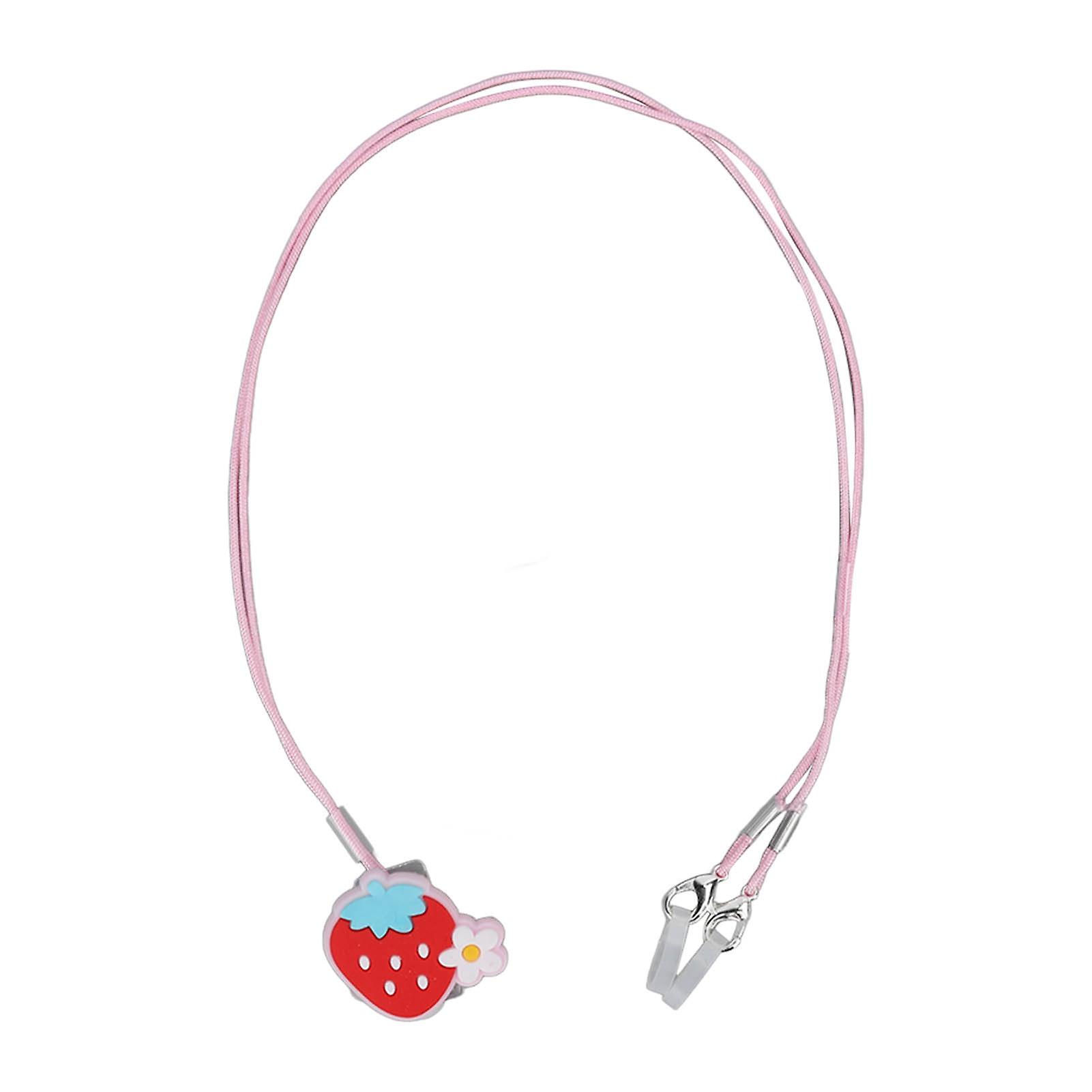 Strawberry Pattern Hearing Aid Holder to Prevent Loss of Hearing Aid Clips for Children and Elderly
