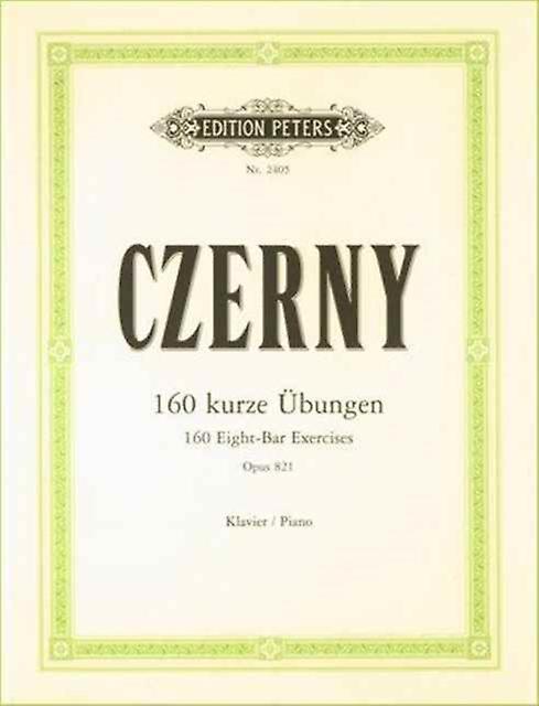 160 Eightbar Exercises Op. 821 For Piano Sheet music Book