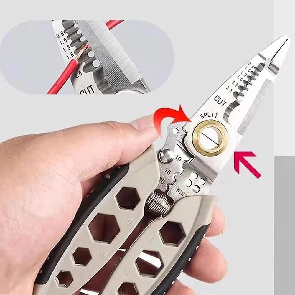 7-Zoll-Mehrzweck-Abisolierzange. Multi-Tool-Drahtschneider zum Abisolieren