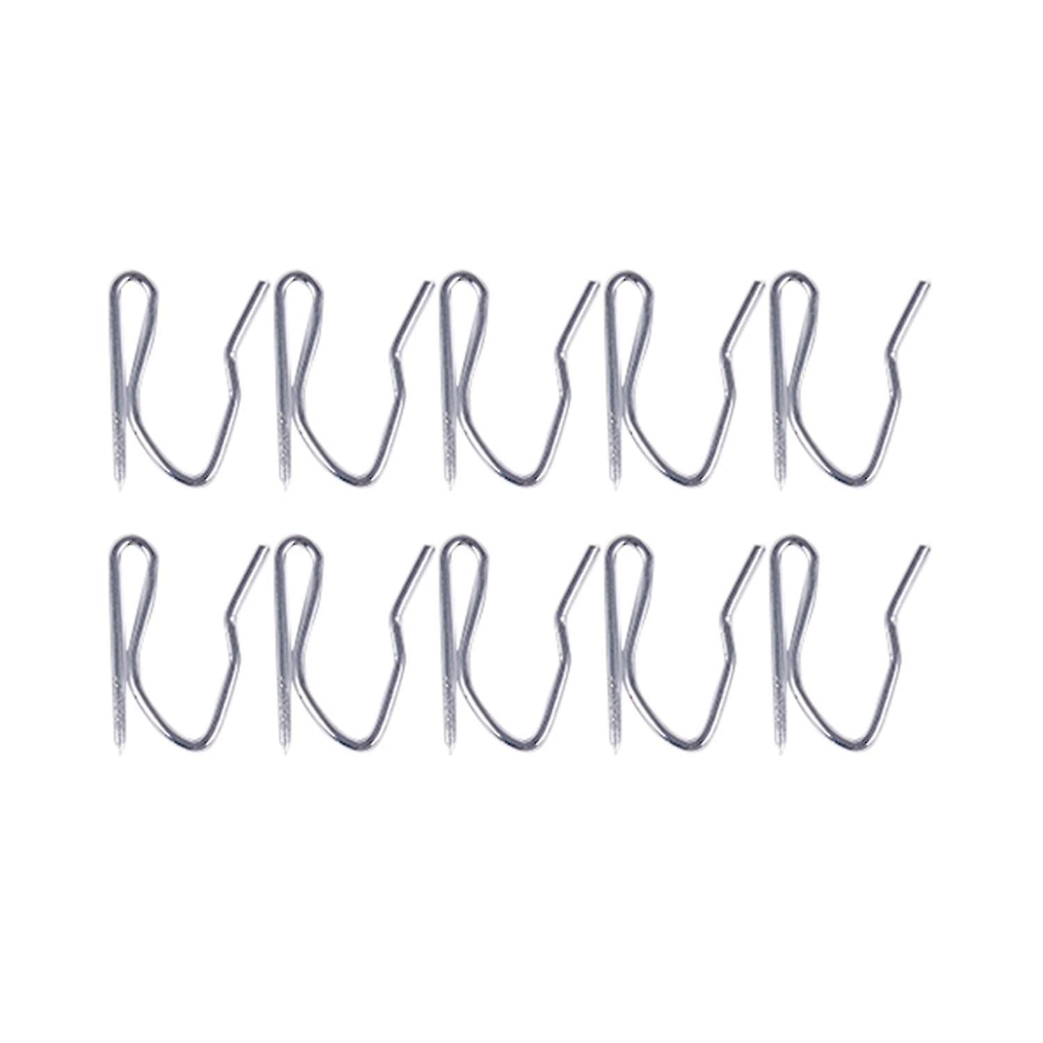 10pcs Curtain Drapery Pin Hooks - Silvery