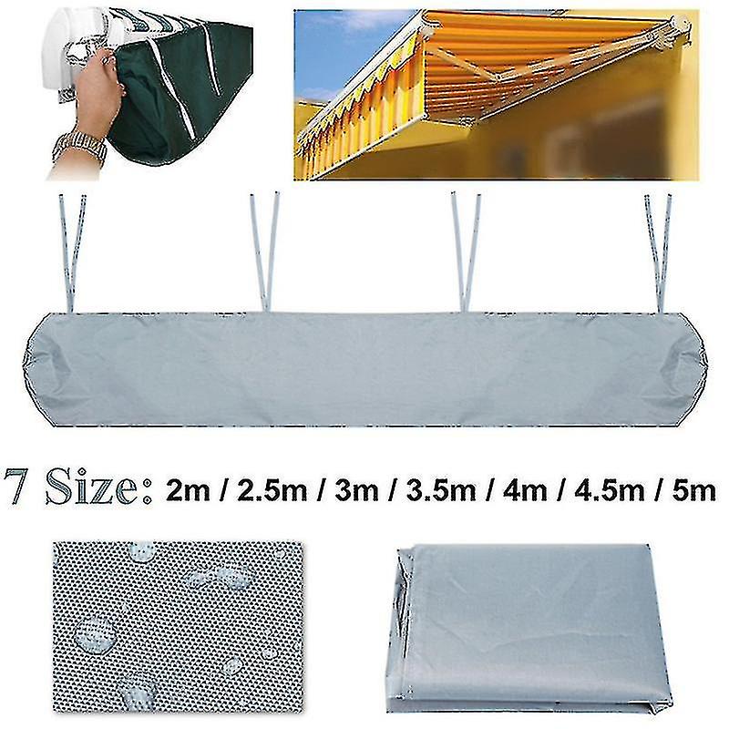 7 dimensiuni în aer liber patio copertină impermeabilă capac telescopic rulou obturator impermeabil capac de protecție împotriva prafului capac-rx