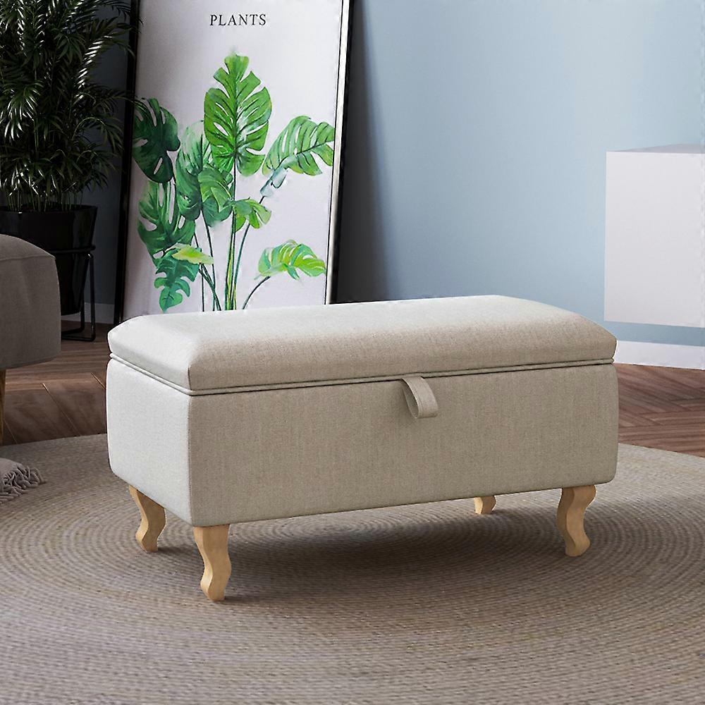 Linen Storage Footstool Ottoman