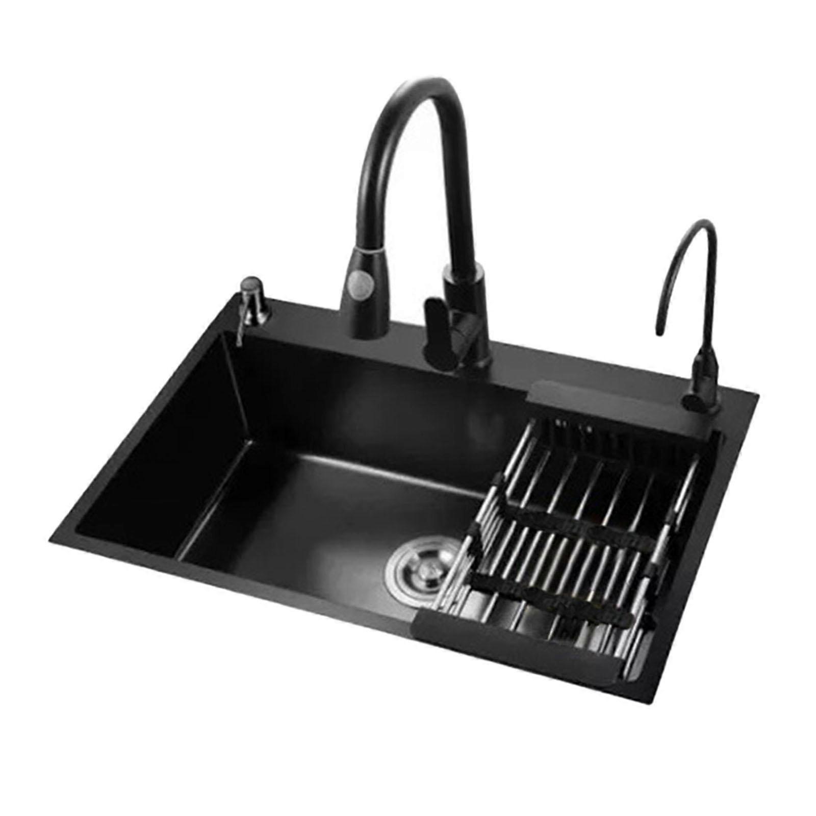 Évier de bar Drop in 24 x 18 pouces avec accessoires Évier de préparation Extérieur à cuve unique