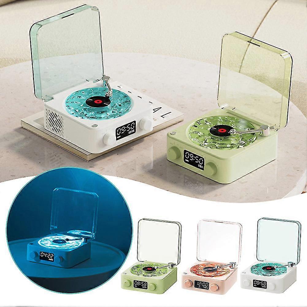 The Waves Vinyl Player Small Retro Bluetooth-Compatible Speaker Turntable Vinyl Record Player