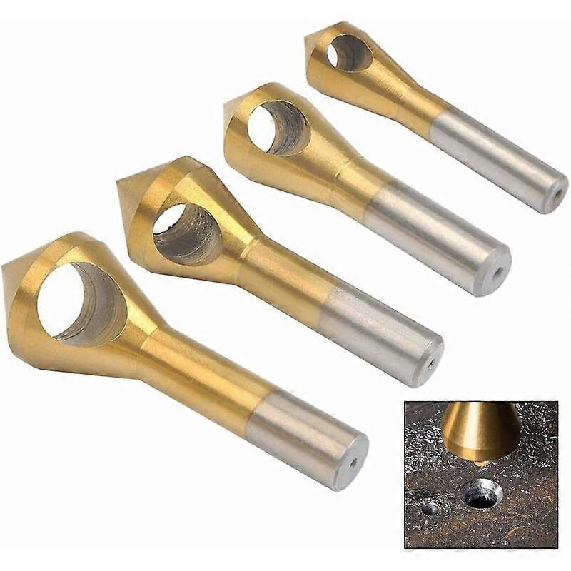 4 Pieces Chamfer Deburring Cutter for Cutting Metal Wood and Plastic-