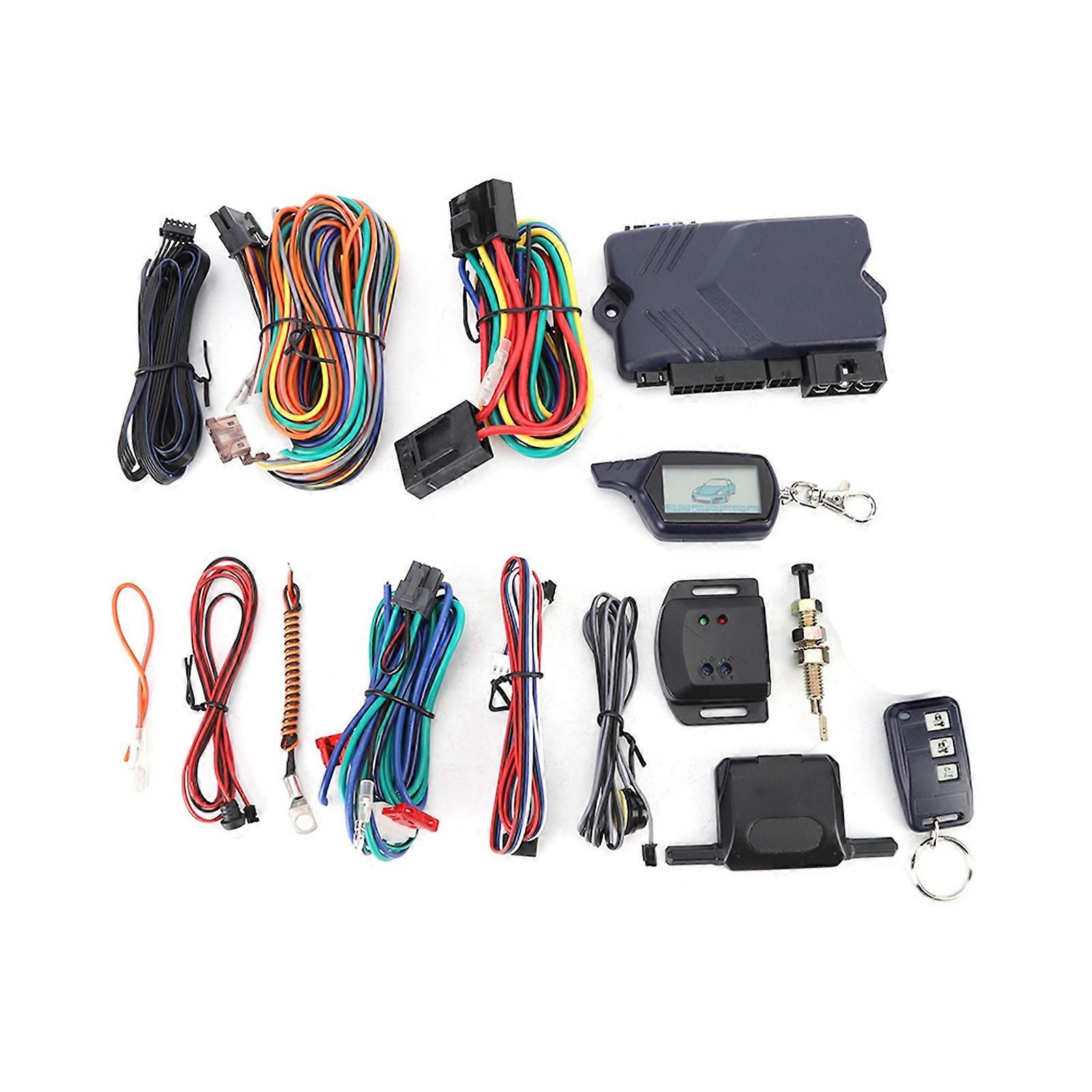 2Way Car Alarm System with Engine Start Remote Control Russian Version E2U111