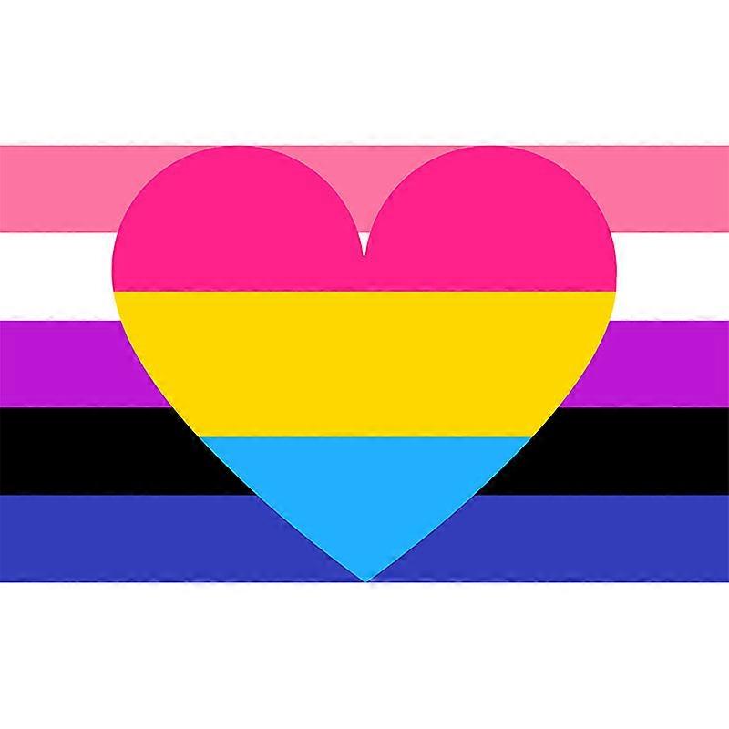 90x150cm Genderfluid Pansexual Combo Lgbt Flag