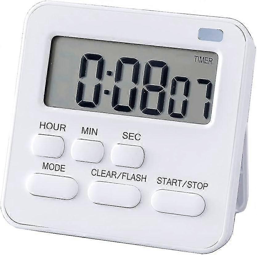 Kitchen Timer, Egg Timer with Clock, Kitchen Alarm Clock, Magnetic Timer, Digital Stopwatch with LCD Alarm