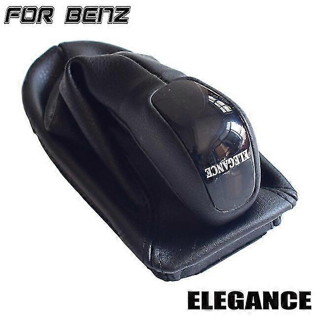 Automatic AT MT Car Shift Gear Knob With Leather Boot compatible with Mercedes Benz E Class W211 S211 Elegance Classic Avantgarde-6 speed-E Edition