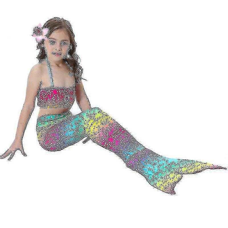 Kids Girls Mermaid Tail Bikini Set