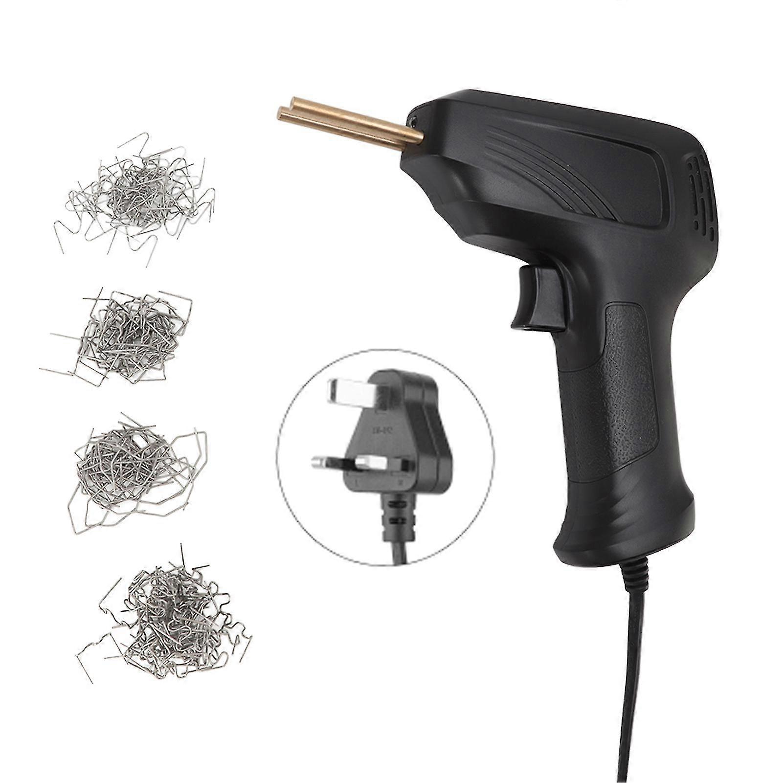 Plastic Welder Portable Multipurpose Electric Welding Machine with 4 Types Hot Stapler compatible with Bumper Crack Repairing Black UK Plug 220V-YM