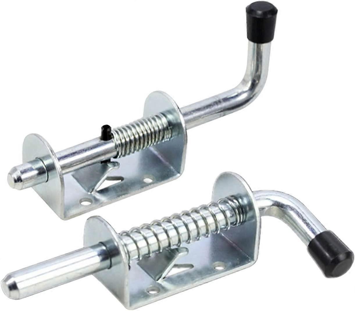 Metal Barrel Latch With Handle, 2 Pieces Door Bolt Lock, Latches And Door Latches Spring Latch, For Shed Doors, Gates, Garage Floor Locks.