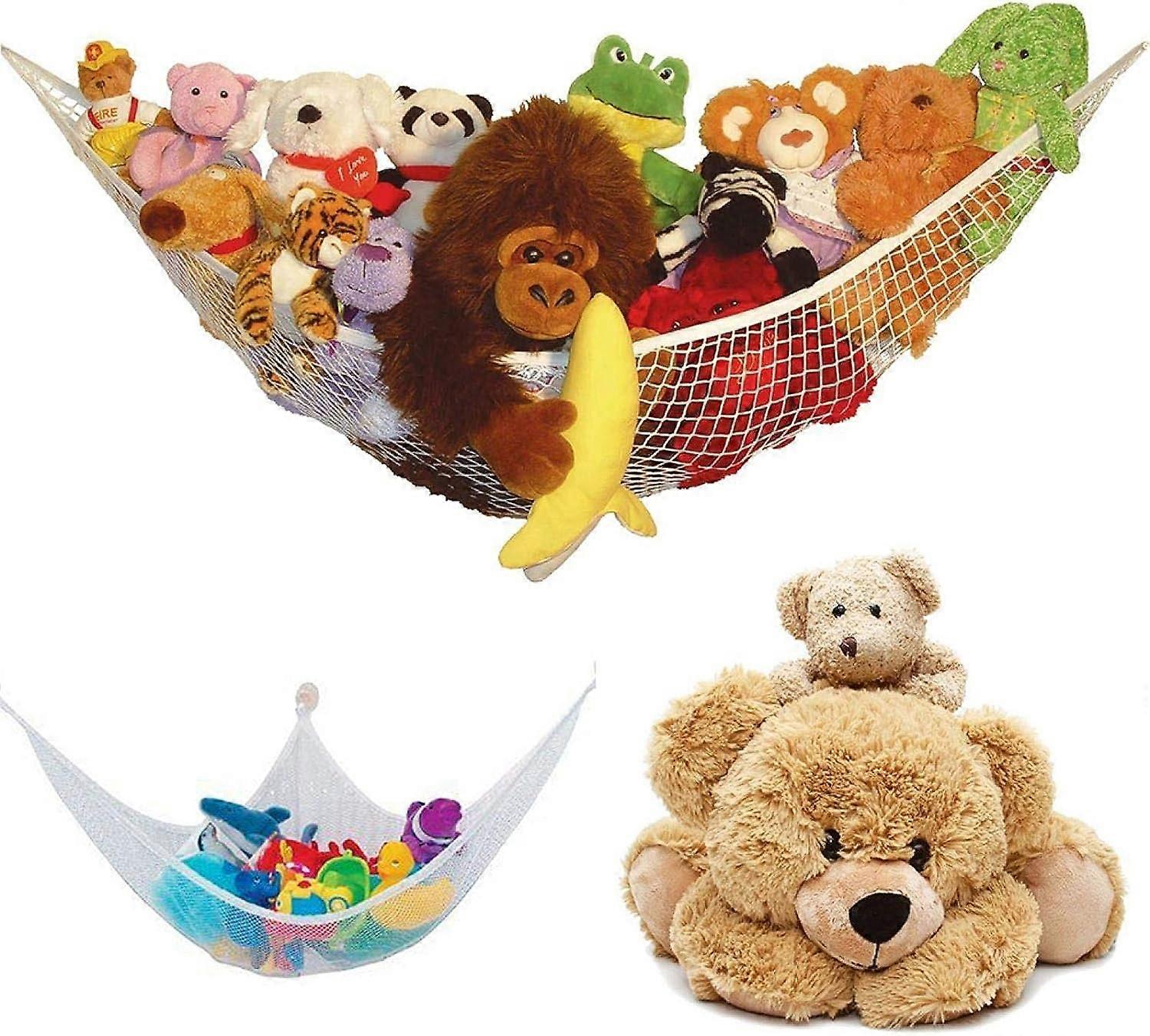 Stuffed Animal Toy Hammock, Mesh Storage Hammock Net Organizer