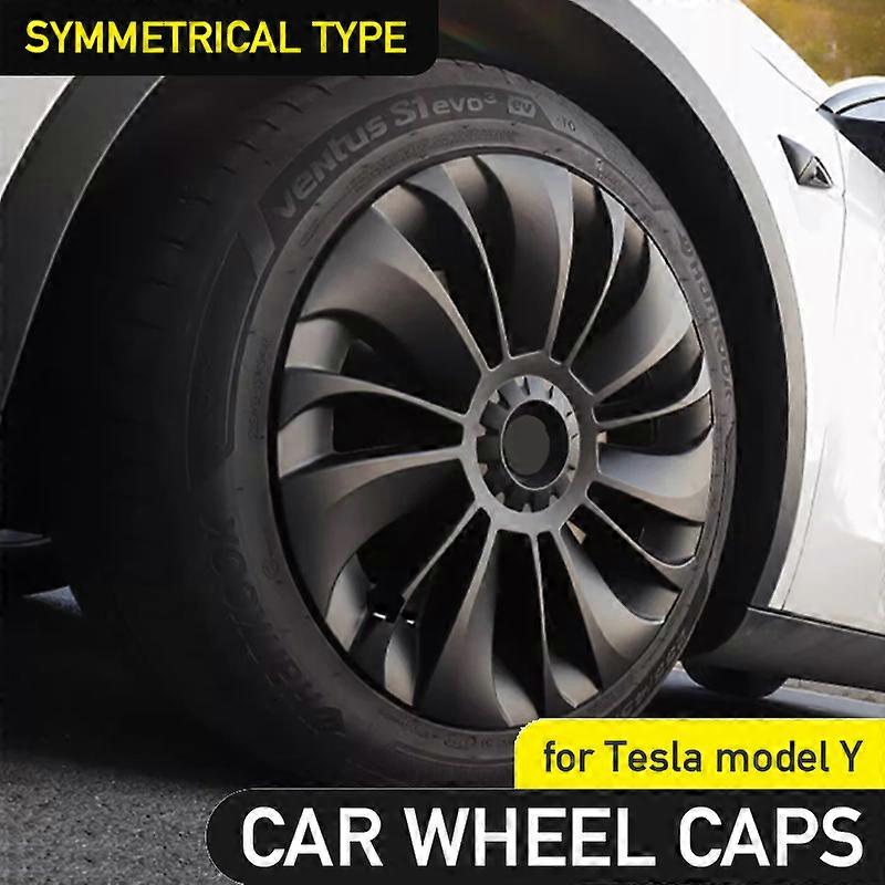 Caps On Wheels Promotion 4PCS HubCap Performance Automobile For Tesla Model Y Symmetric Style Hub Caps High Quality