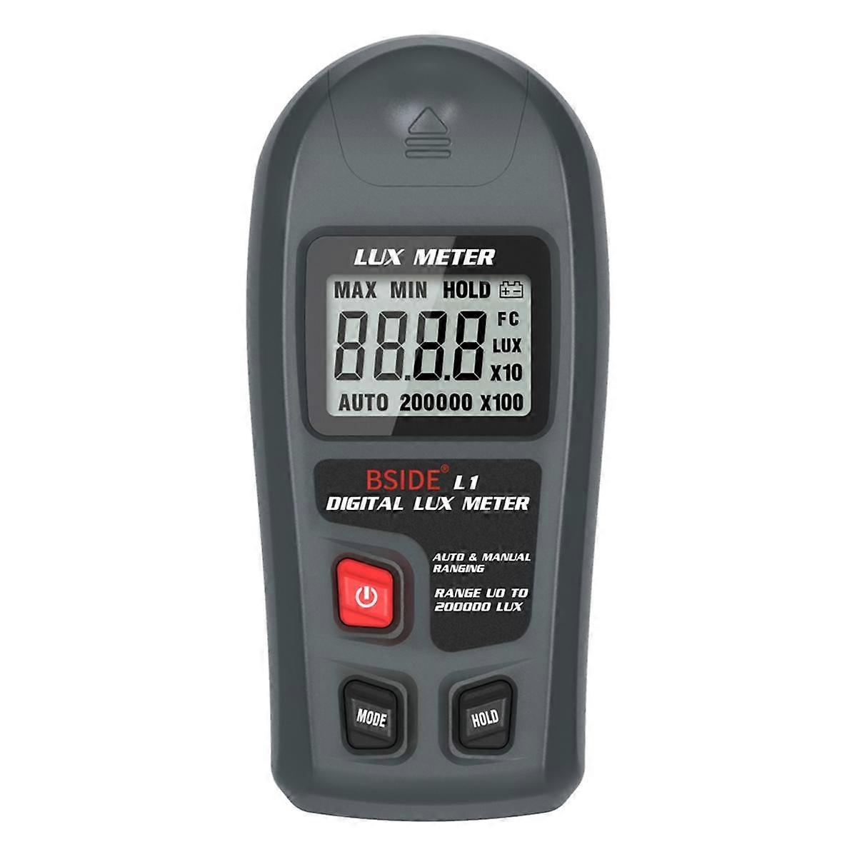 L1 Lux Meter Digitales Illuminometer 0-200.000lux LCD Taschenlichtmessgerät Lux / FC Messtester Sensor Photometer Luxmeter