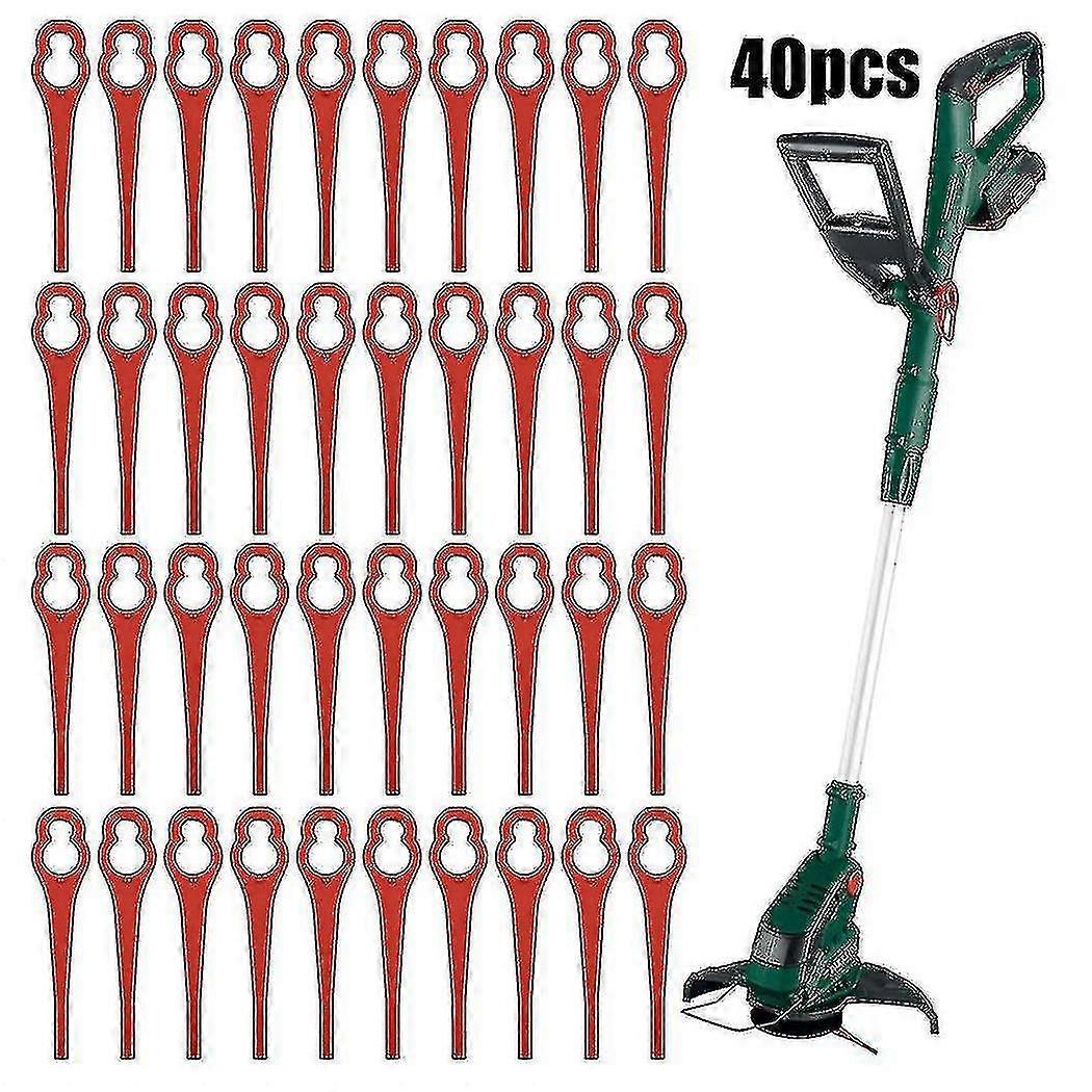 40pcs Replacement Blades For Parkside Prta 20-lia1 Lidl Ian 3 46 91099406 Grass Trimmer Red Plastic Trimmer Blade