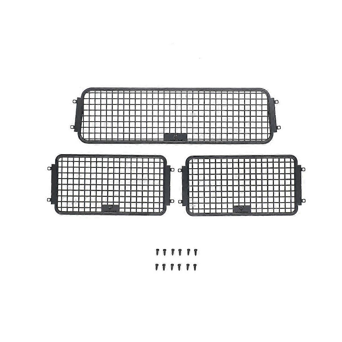 For Trx4 92076-4 Metal Three-Dimensional Car Window Netting Side+Rear Window Netting,Black