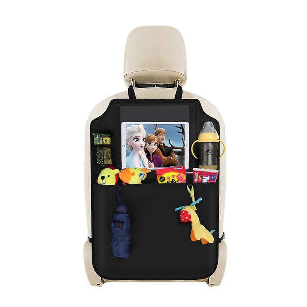 Auto Rckenlehnenschutz mit Tissue-Boxen, Wasserdichten Kick-Matten-Rcksitzschutz fr Autositze mit iPad Tablet-Οθόνη αφής-Halter und Multic-Taschen (1