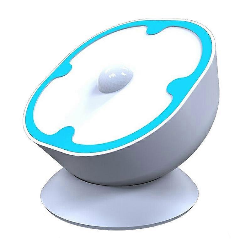 USB Charging LED Motion Sensor Night Light 360 Degree Rotating Bathroom Wall Cabinet Table Lamp