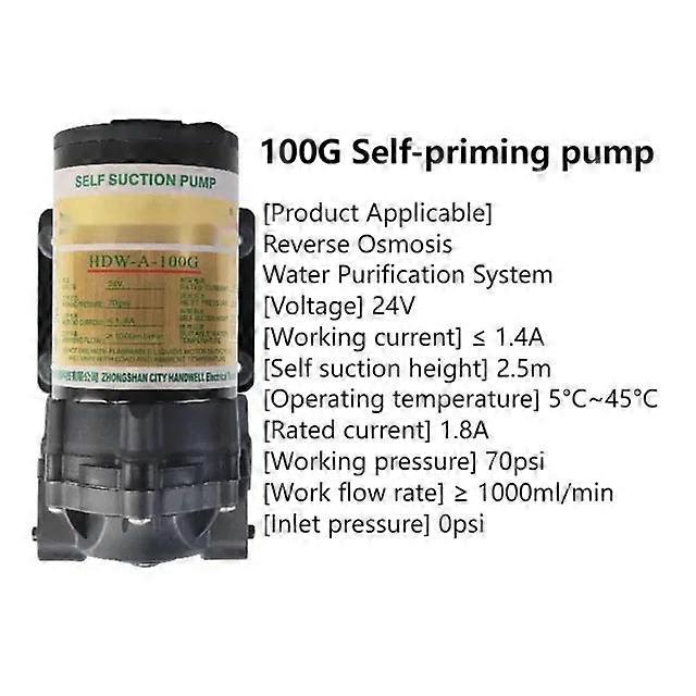 24V 75g 100gピュアハインダイヤフラムブースター自吸式家庭用清浄機ウォーターポンプ銅モーターユニバーサル