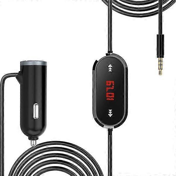 Wireless Car FM Transmitter with Handsfree Calling and Voltmeter