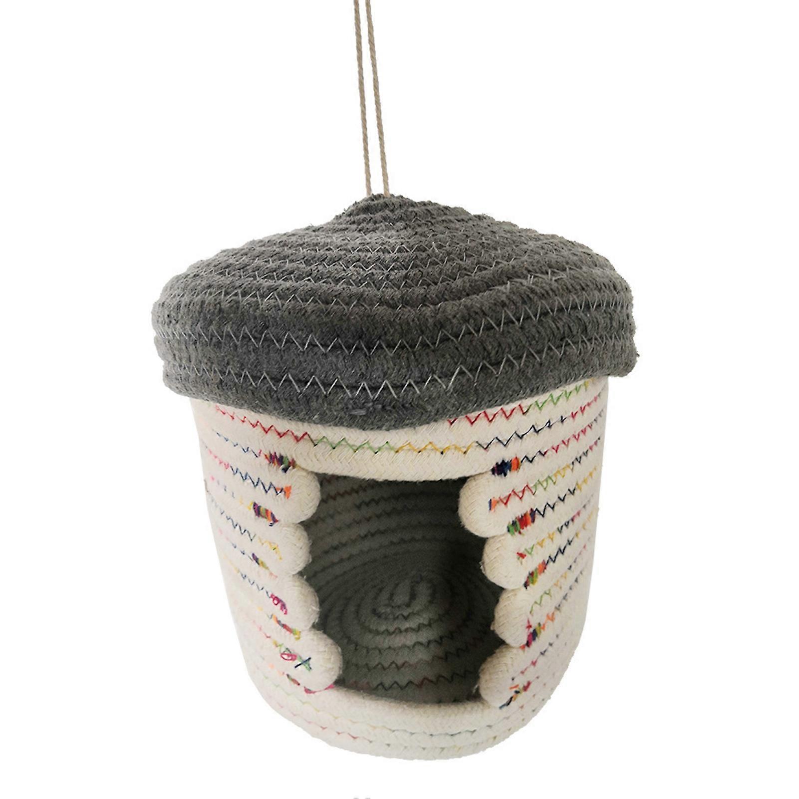 Hamster Nest Fine Weaving Workmanship Pet Hideout Creative Parrot Hamster Sleeping Nest House with Hanging Rope for All Seasons