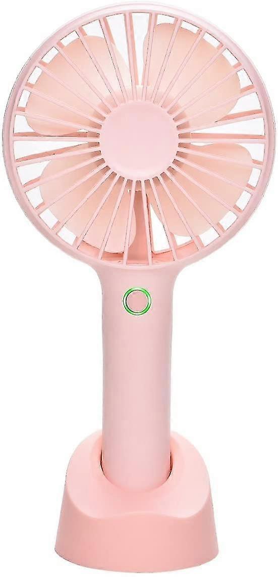 Mini Portable Usb Recharable Ed Hand Held Fan With Base 4 Modes ()