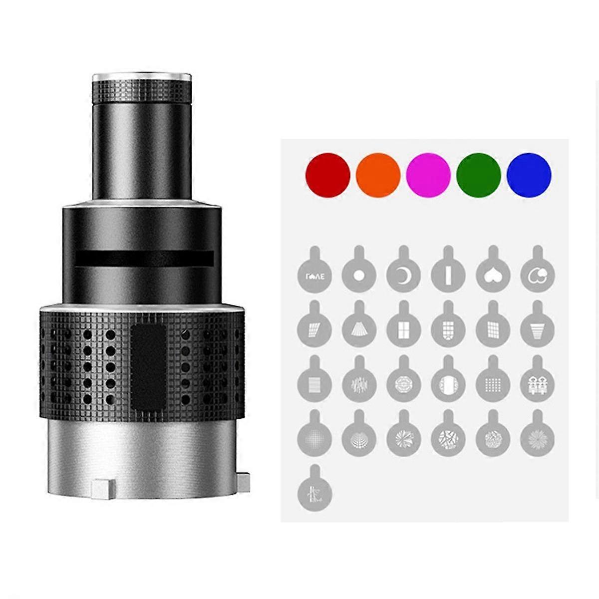 Photographie Flash Snoot Objectif conique Kit photo vidéo avec objectif de projecteur optique 25 Gobos
