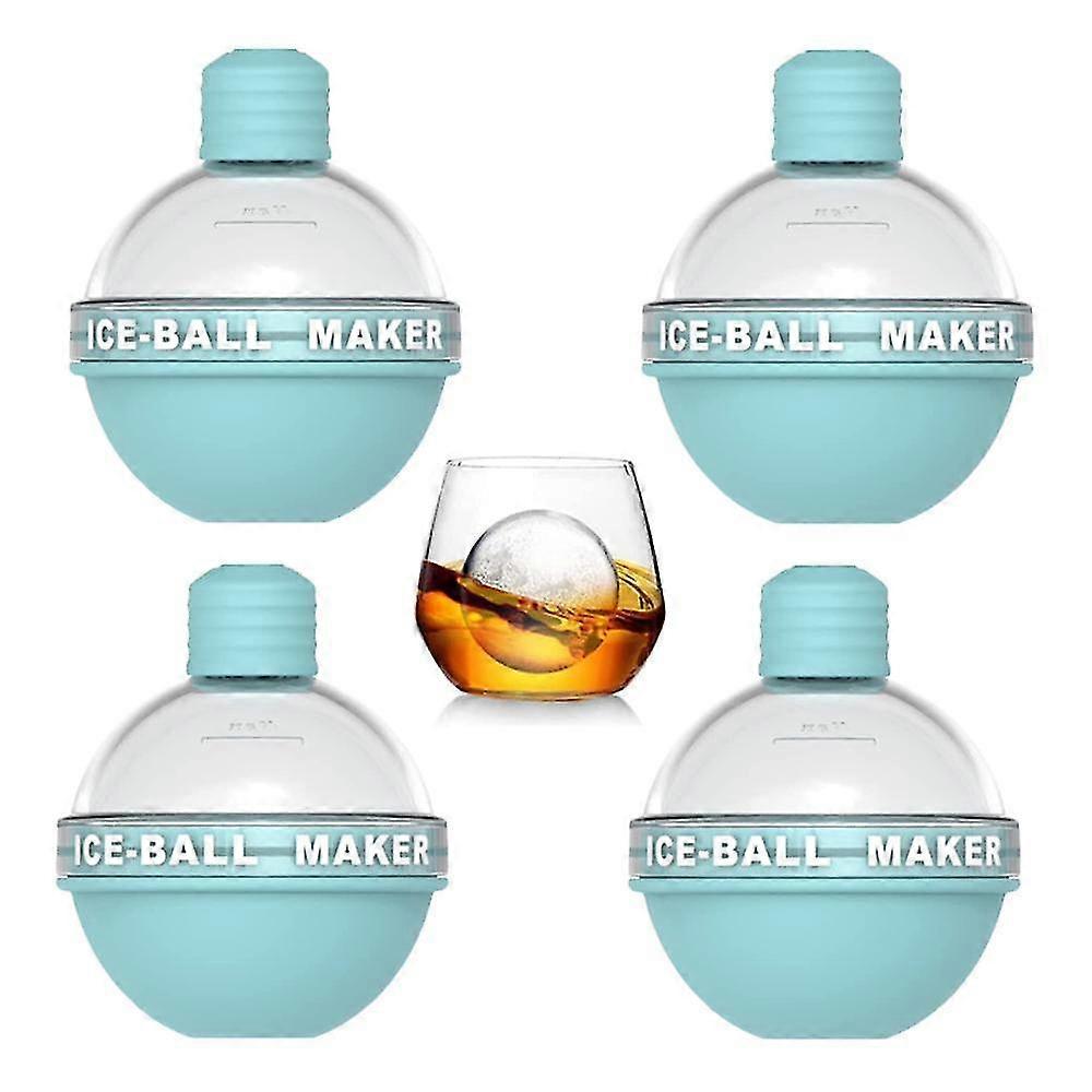 4pcs Ice Ball Maker,whiskey Ice Mold,silicone Ice Cube Tray,sphere