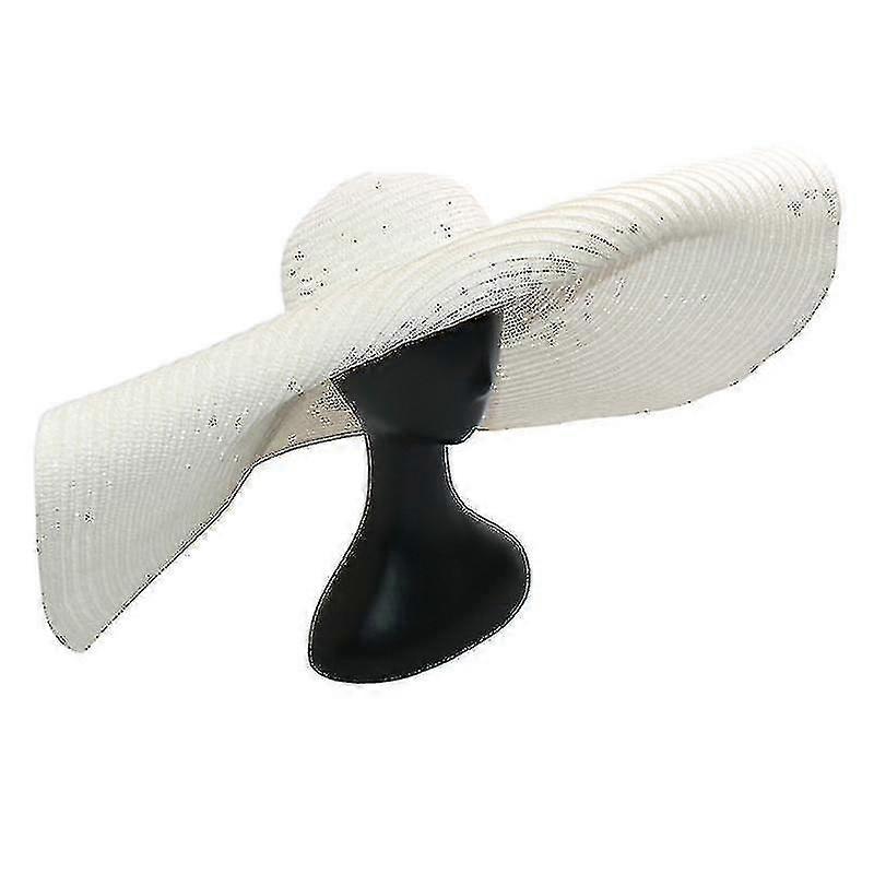 Summer Oversized Foldable Sun Visor Capswhite