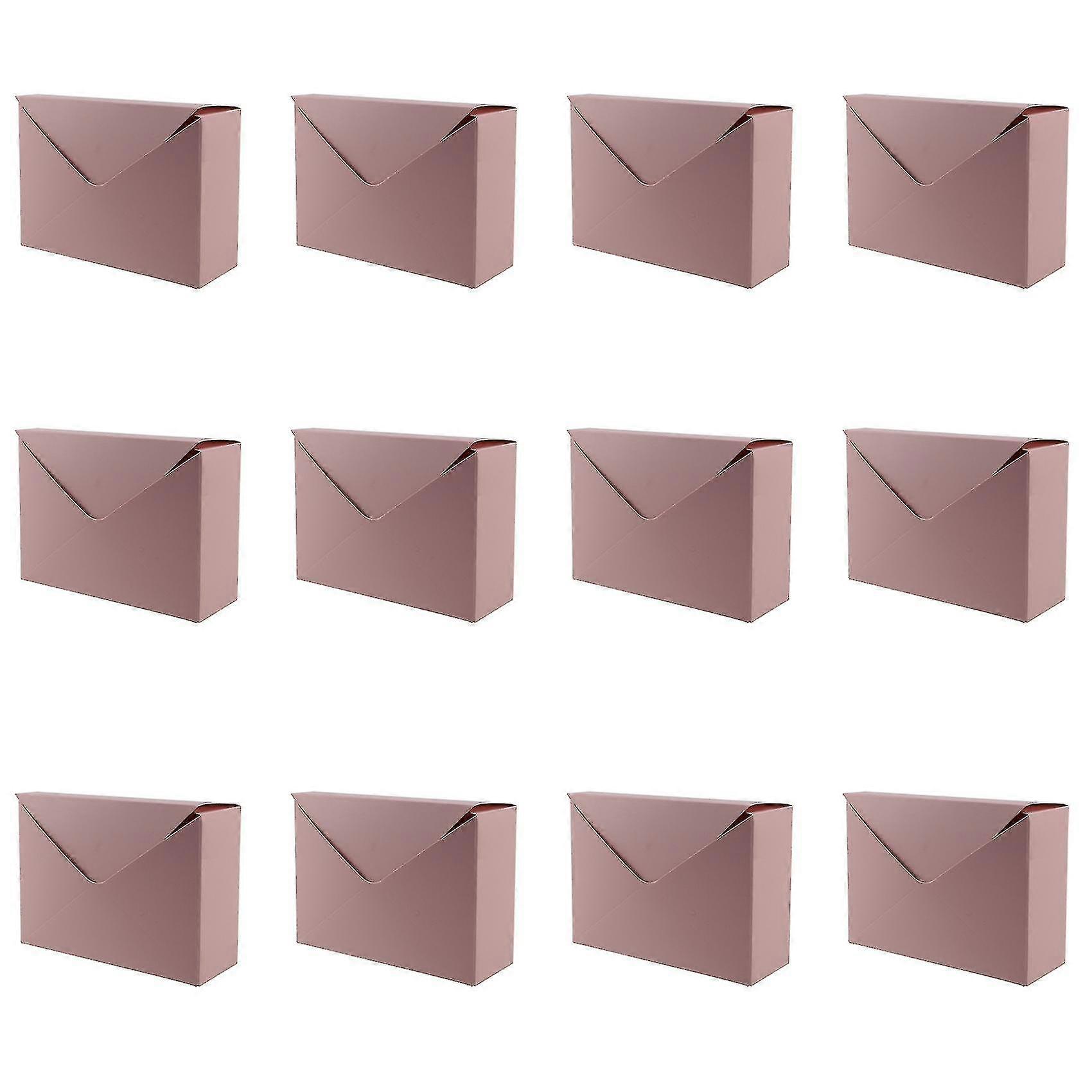 12 Pcs Envelope Fold Flower Box Party Wedding Gift Boxes-pink