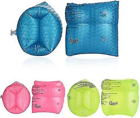Adult Learning Swimming Thickened Version Roll Up Sleeves 1 Pair Pure Color Swim Float Swimming Arm Bands Float Swimming Ring Pink