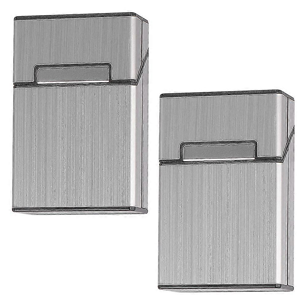 top cigarette case Cigarette Case Aluminum For Whole Package Cigarettes 20 Pieces, Flip Top  Cigarette Case For Men Women And Ladies, Gray