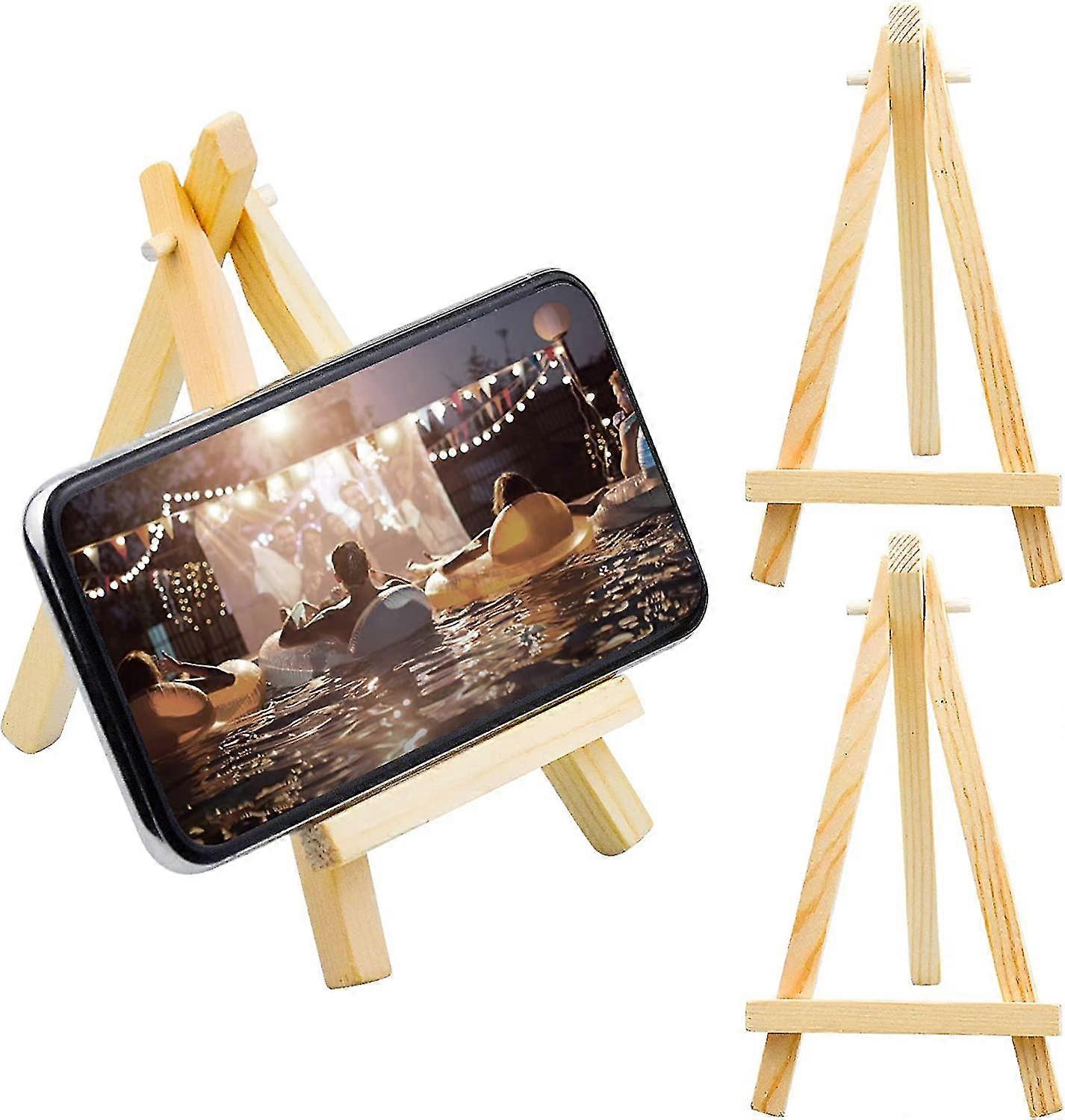 20 Pieces Mini Wooden Easel Mini Triangle Tabletop Frame Display