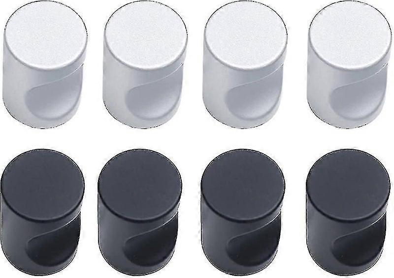 Round Drawer Knobs 8pcs Solid Aluminum Alloy Round Handle Single Hole Under Cabinet