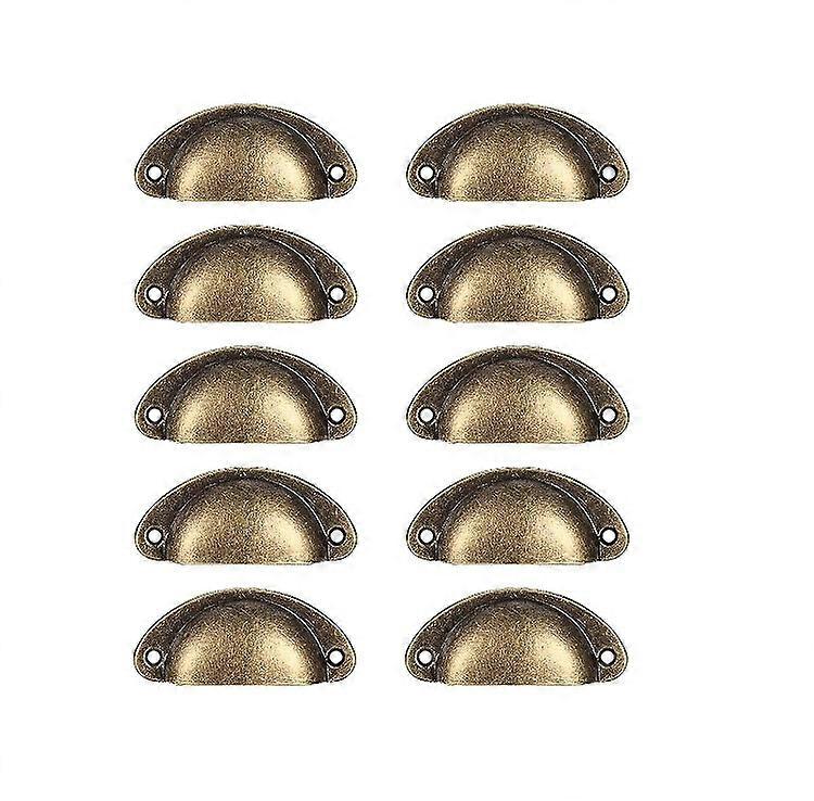 10Pcs Shell Cup Handles Vintage Drawer Pull Handles