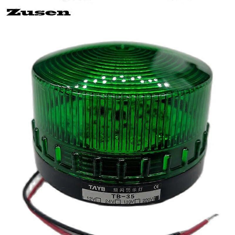 Begleri-Zusen TB35-G 12v 24v 110v 220v Green Security Alarm Light Strobe Signal Small Warning Light LED Lamp