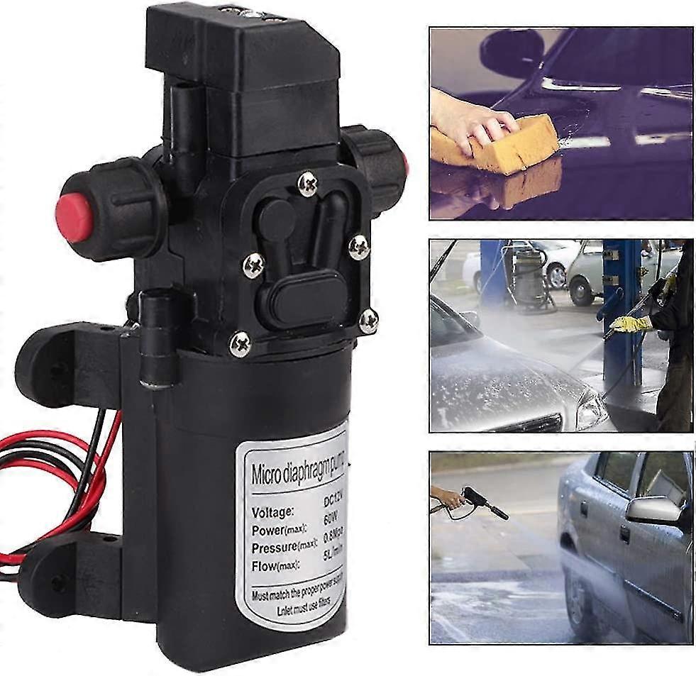 Pompe à Eau 12V Auto-amorçante 60W - Débit 4.5 L/min - Avec Pressostat - Pour Camping, Voiture, Jardin, Bateau