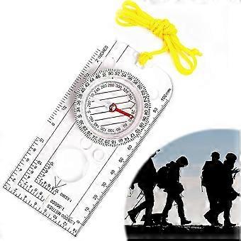 Brújula de navegación, brújula de orientación, brújula portátil para caminar, brújula de explorador con declinación ajustable, brújula de navegación impermeable