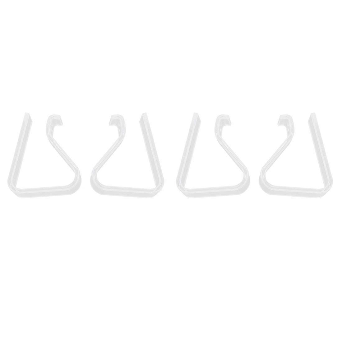 4 Pcs Home Clear Plastic 20mm-35mm Desk Table Cloth Clips