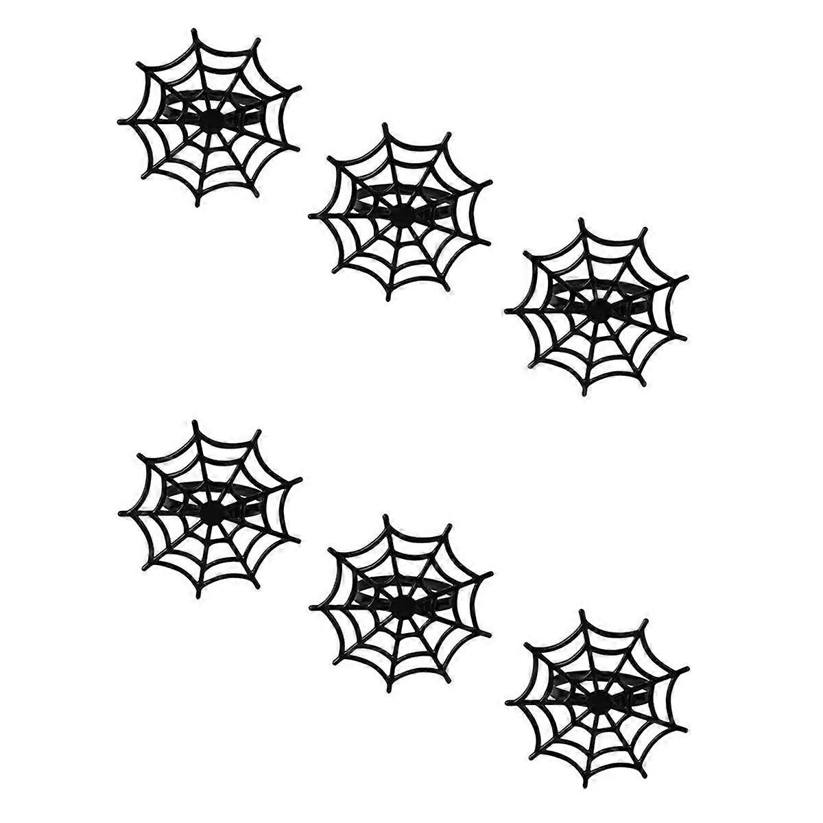 Halloween Napkin Ring Set Spider Halloween Napkin Black Terror Metal Alloy Napkin Clasp Black Spide