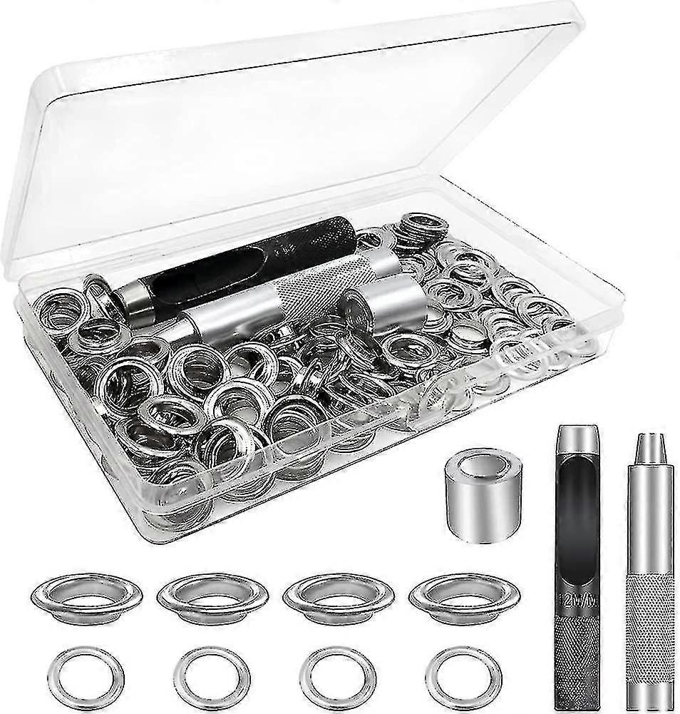eyelet tool kit, 100 set eyelets, tarpaulin eyelets, grommet eyelets kit