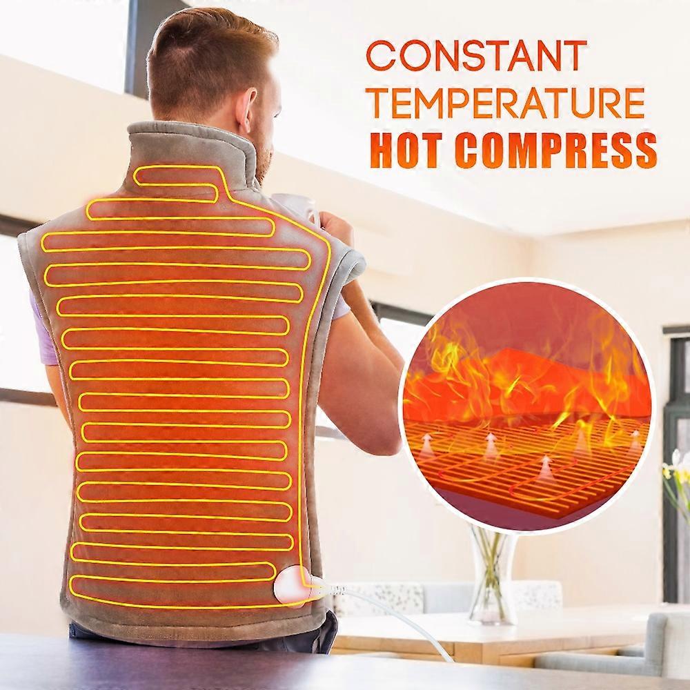 60*90cm Electric Heating Pad Heat Shawl Thermal Blanket For Neck Back Shoulder Leg Velvet 10 Gears Temperature Control
