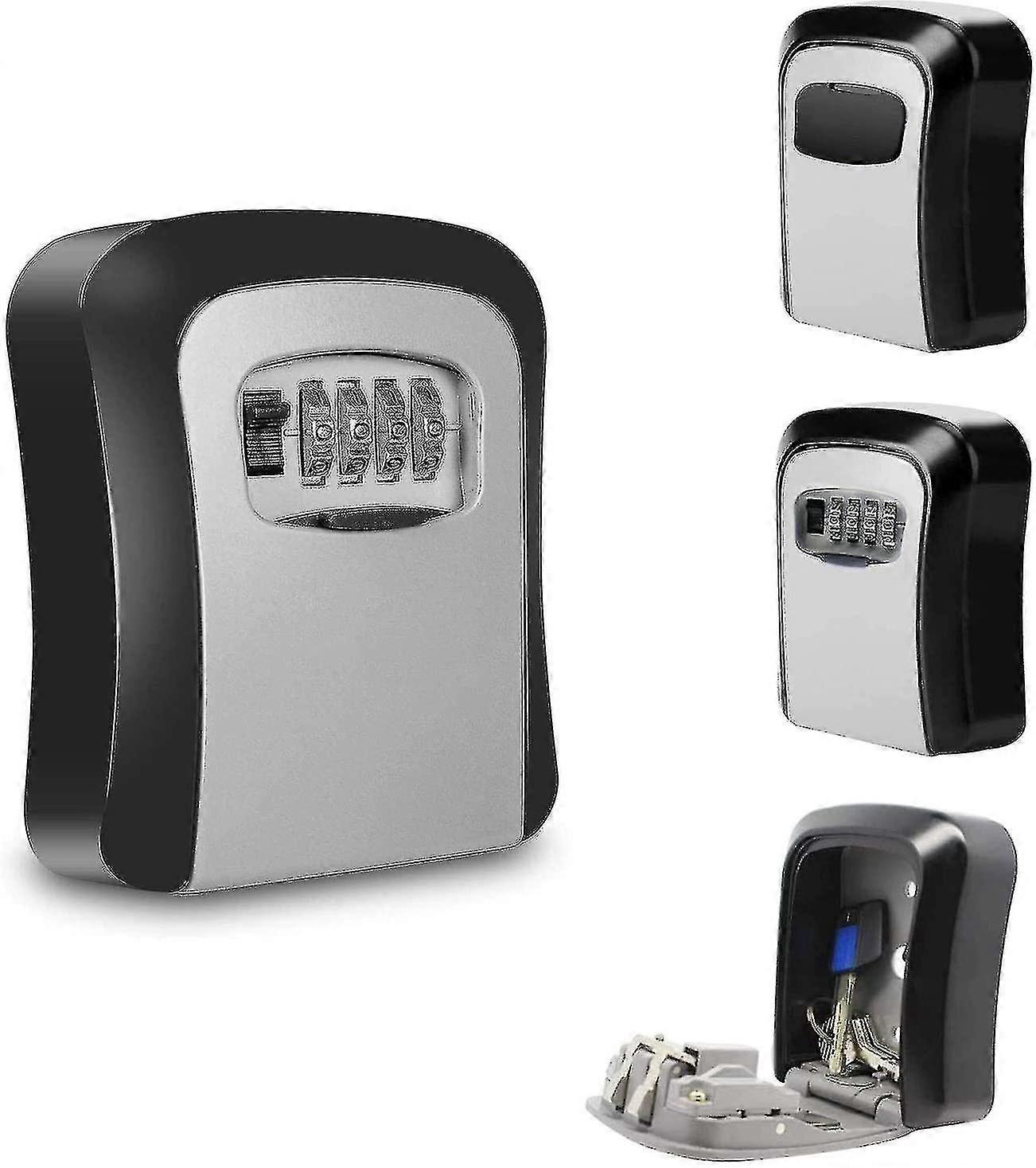 Key Safe Box, Key Safe With 4 Digit Numeric Code, Waterproof And Rust Proof, Wall Mounted