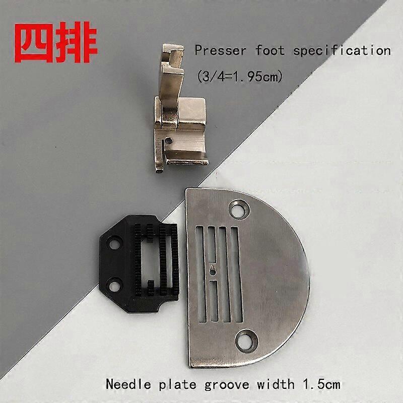 Machine Flat Widened Anti-Wrinkle Needle Position Group Four Rows Five Rows Six Rows Tooth Needle Plate Presser Foot