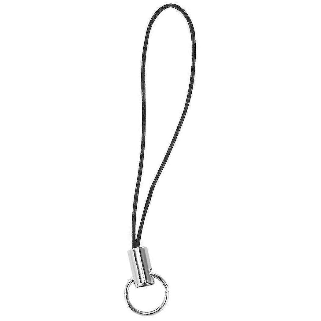 10 Piece Cell Phone Strap With Black/silver Tone Split Ring