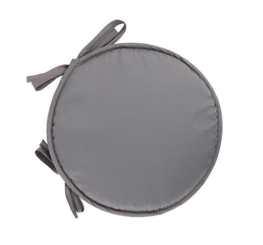 Simple Round Chairs Seat Cushions with Tie Straps on Indoor Garden Chair (Gray, 30cm)