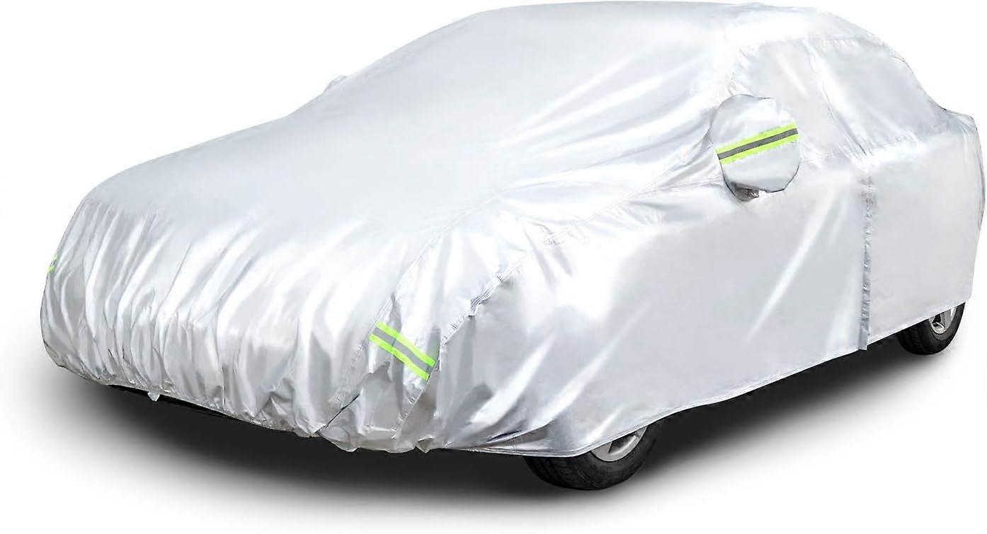 2025 Latest Model Silver Weatherproof Car Cover - 150D Oxford, Sedans up to 160