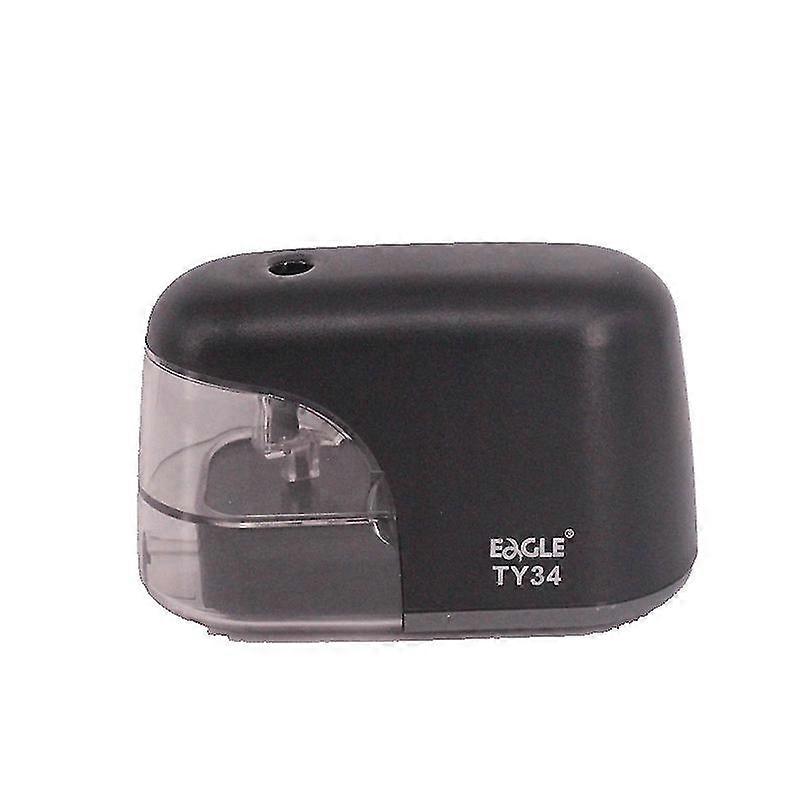 Battery Operated Electric Pencil Sharpener With Led Light Shining During Sharpening Pencil (black)