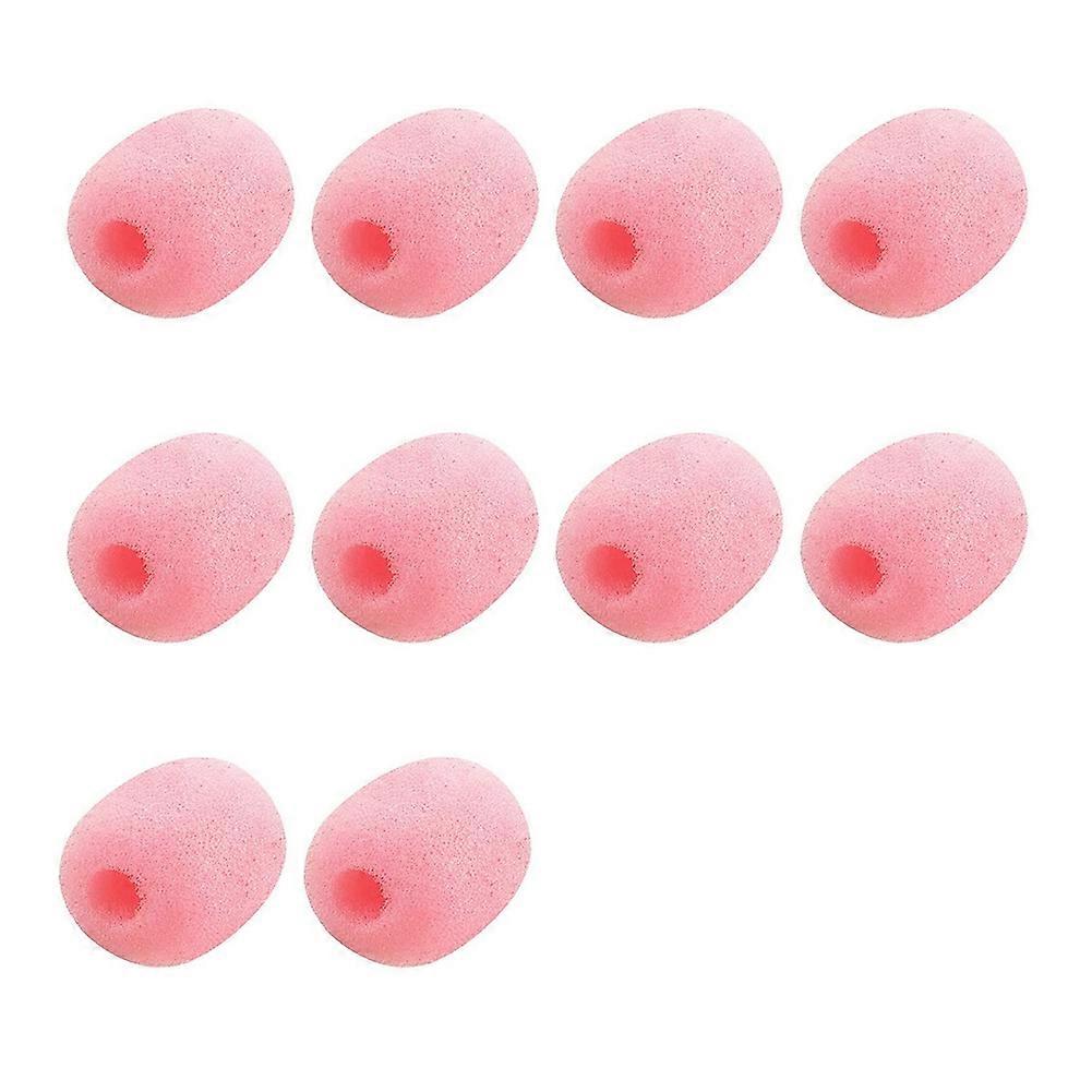 10 Pack Lapel Headset Microphone Windscreen, Microphone Sponge Foam Cover Mini Size Lavalier Microphone Windscreen Pink